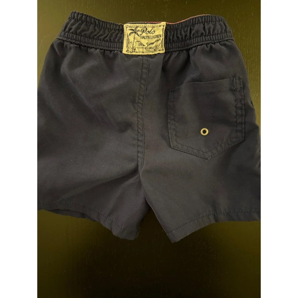 Ralph Lauren Baby Swim Trunks Shorts Toddler Boys 24m Navy Mesh-Lined‎ Swimwear